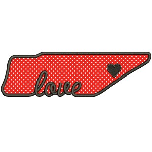 Love Tennessee Applique Machine Embroidery Design Digitized Pattern